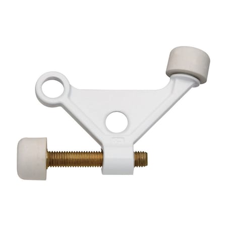 National Hardware National Hardware Zinc w/Rubber Tip White Hinge Pin Door Stop Mounts to door N248-401